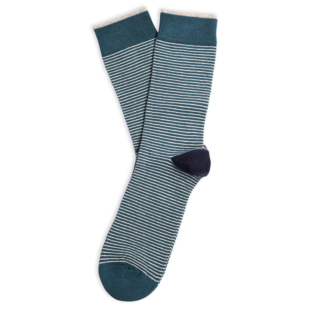 Originals Mini Stripes Diesel / Off White / Navy - Democratique Socks