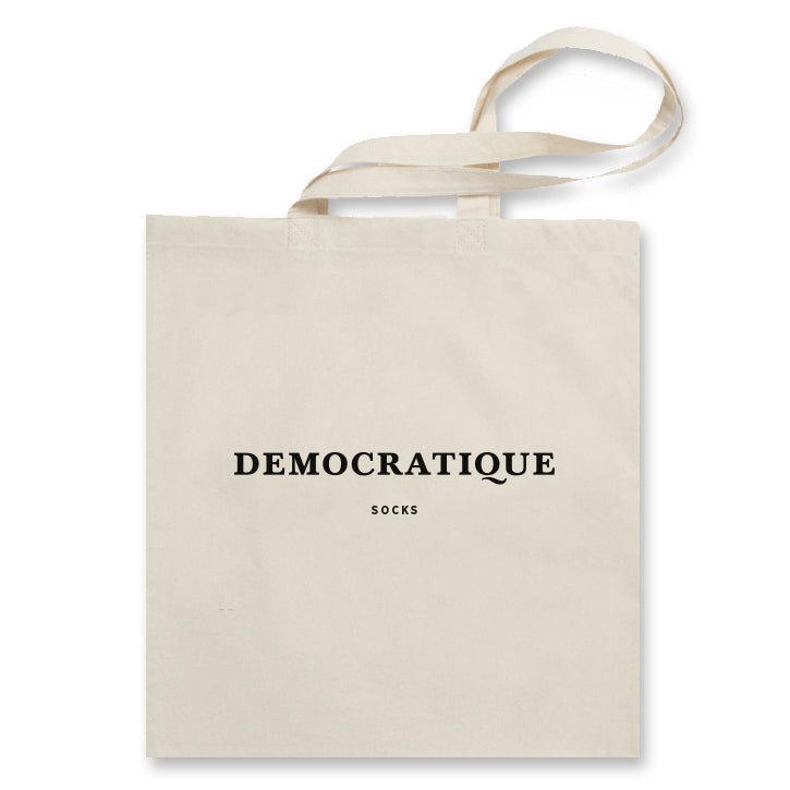 Democratique Socks Organic Cotton Tote Bag Off White - Democratique Socks