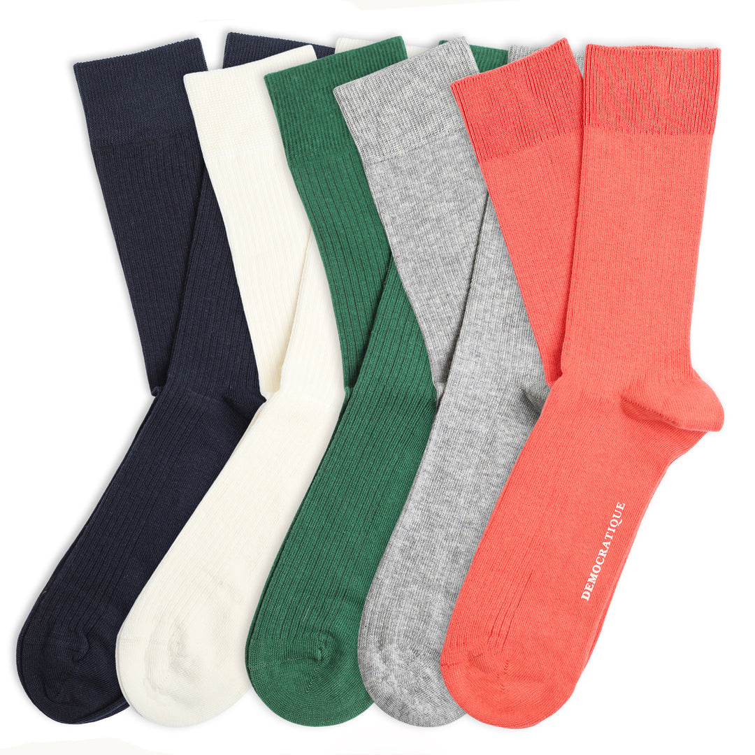 5-pack Originals Fine Rib Necessities Summer 25 - Democratique Socks