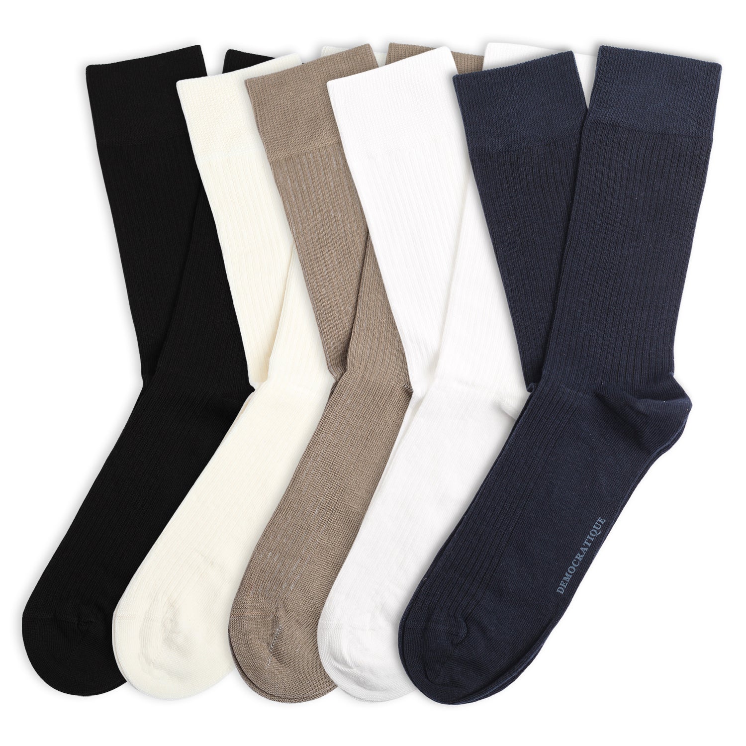 5-pack Originals Fine Rib Necessities - Democratique Socks