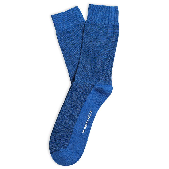 Originals Champagne Pique Adams Blue - Democratique Socks