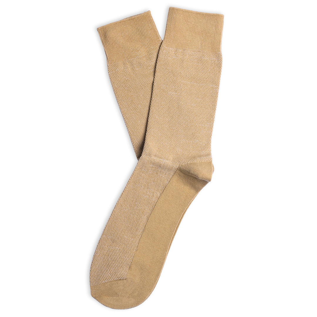 Originals Champagne Pique Fake Gold - Democratique Socks