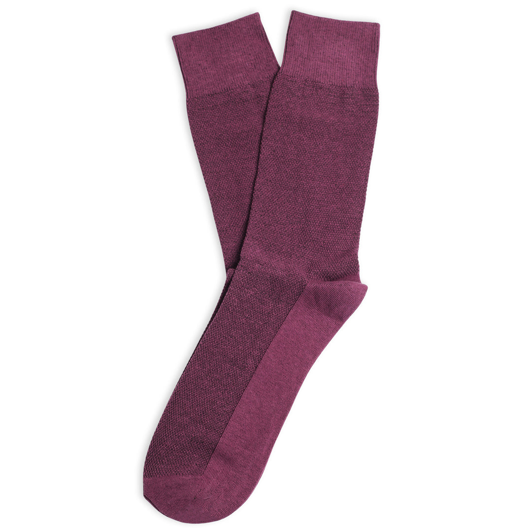 Originals Champagne Pique Socks Purple Rain - Democratique Socks