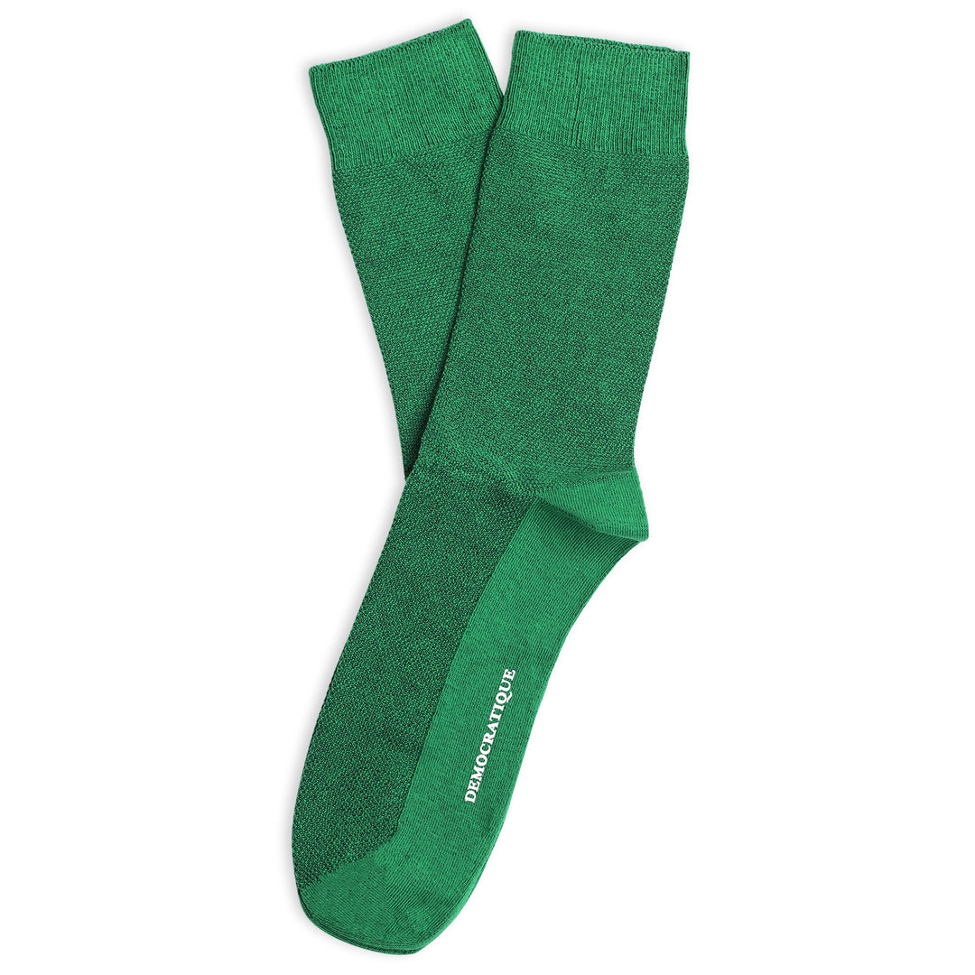 Originals Champagne Pique Tennis Green - Democratique Socks