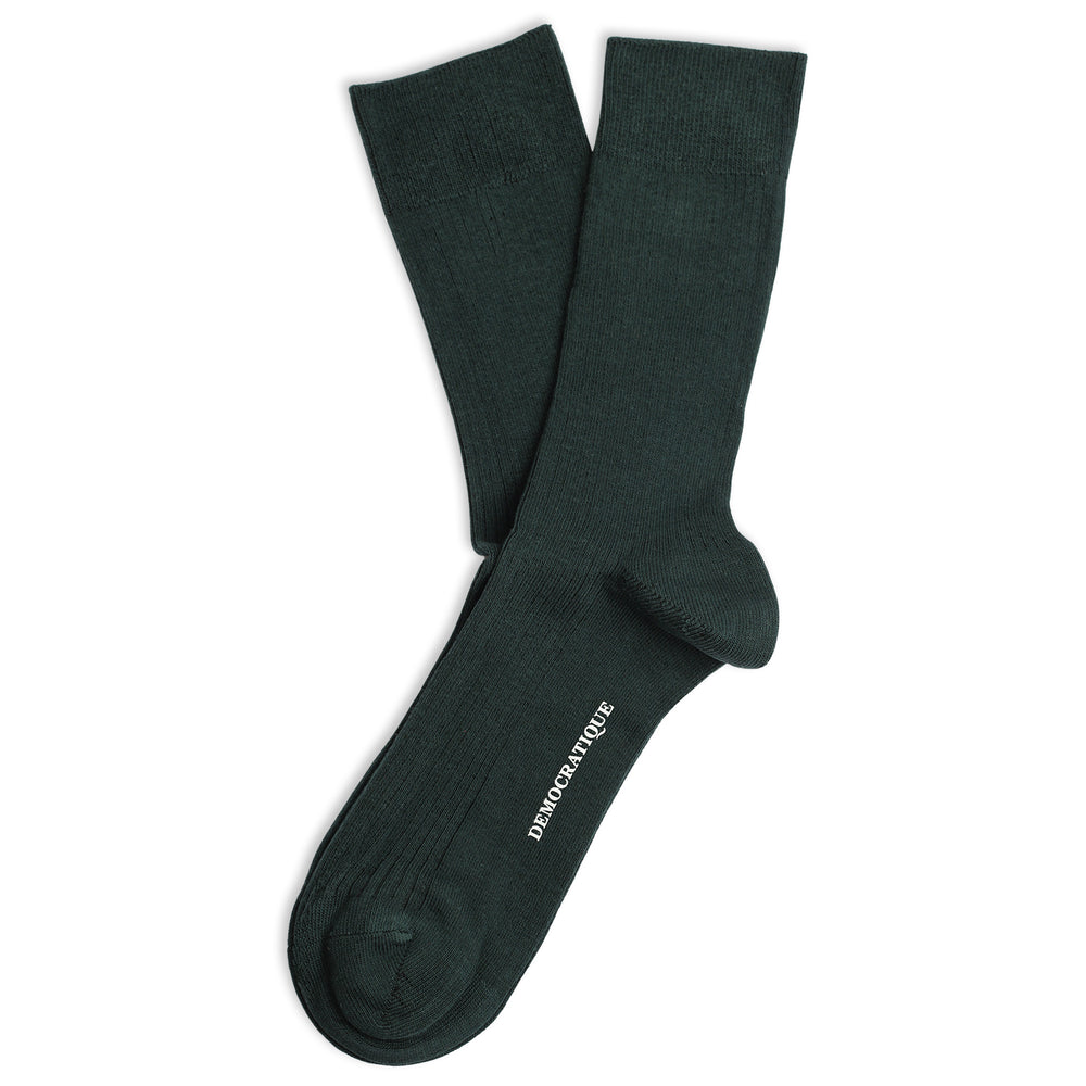 Originals Mix Striped and Solid 3-pack - Forest Green, Navy, Honey and offwhite - Democratique Socks