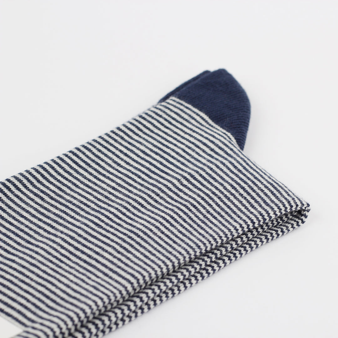 Democratique Socks Originals Ultralight Stripes Navy / Off White - Democratique Socks