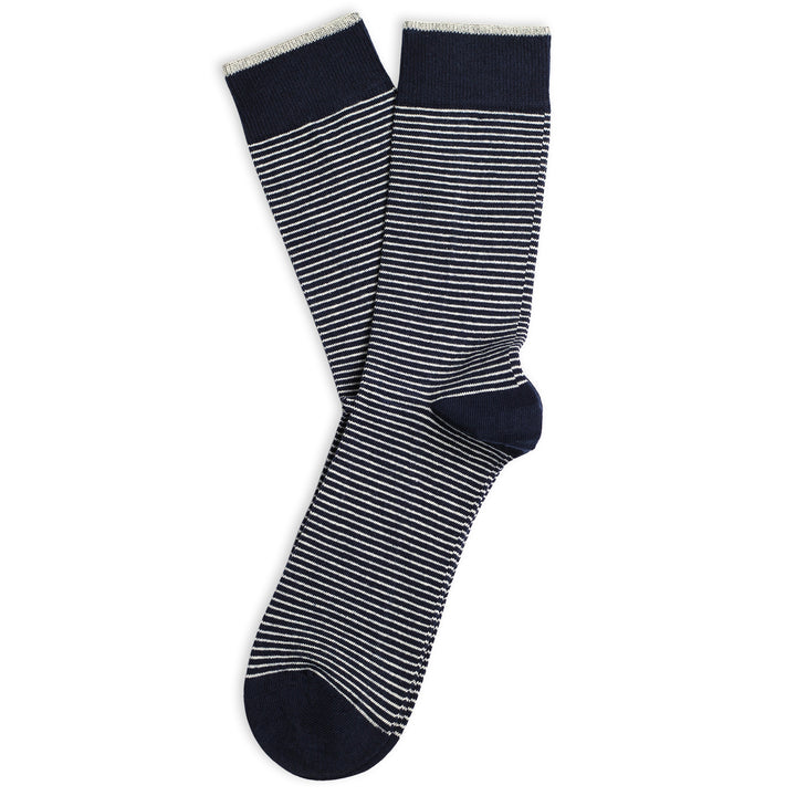 Originals Mini Striper Navy / Broken White - Democratique Socks