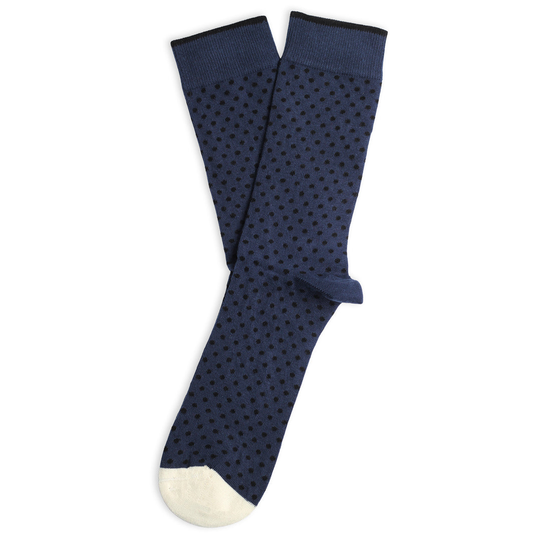 Originals Polkadot Navy / Black / Off White - Democratique Socks
