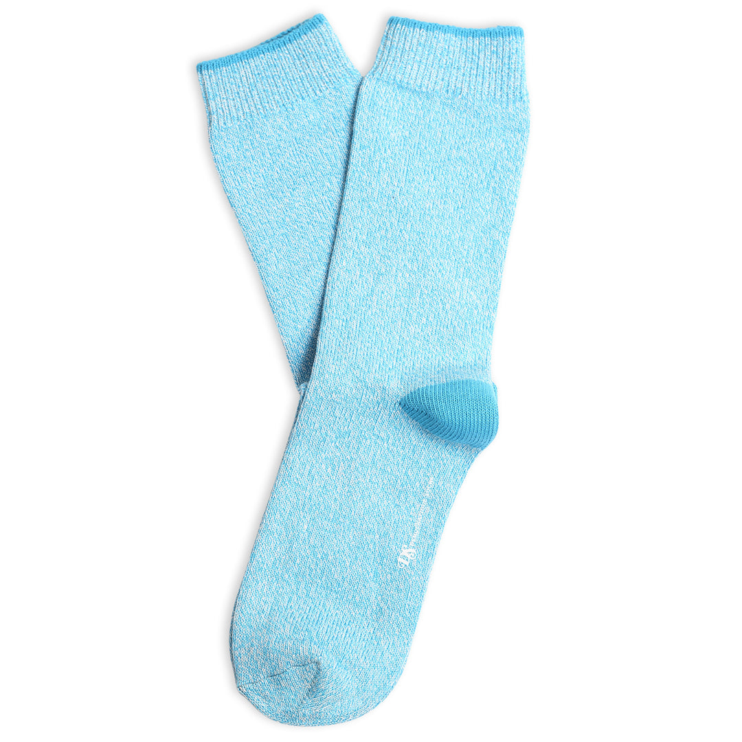 Relax Twister Melange Sea Blue / Broken White - Democratique Socks