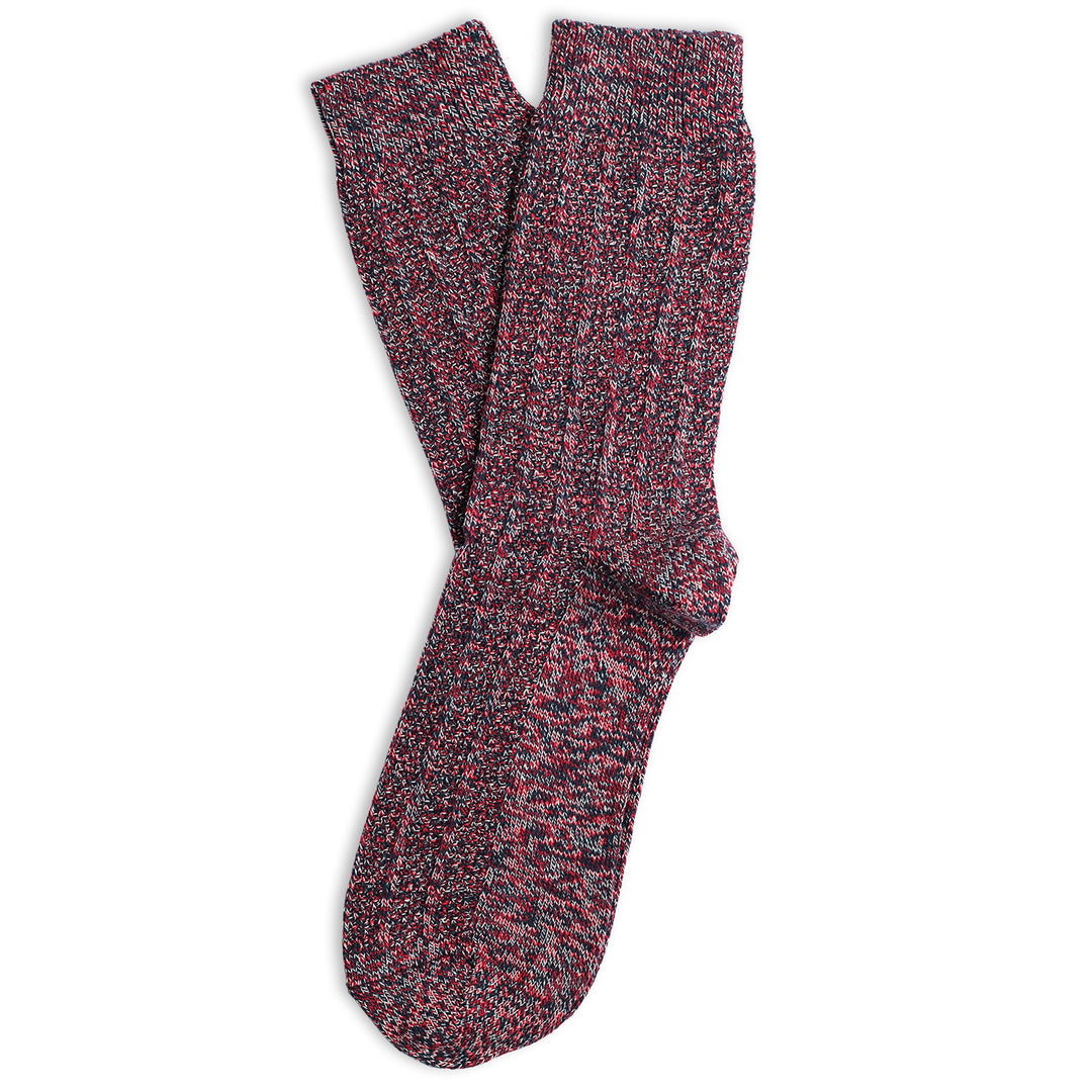 Relax Bubble Line Benzin / Off White / Pearl Red / Shaded Blue - Democratique Socks