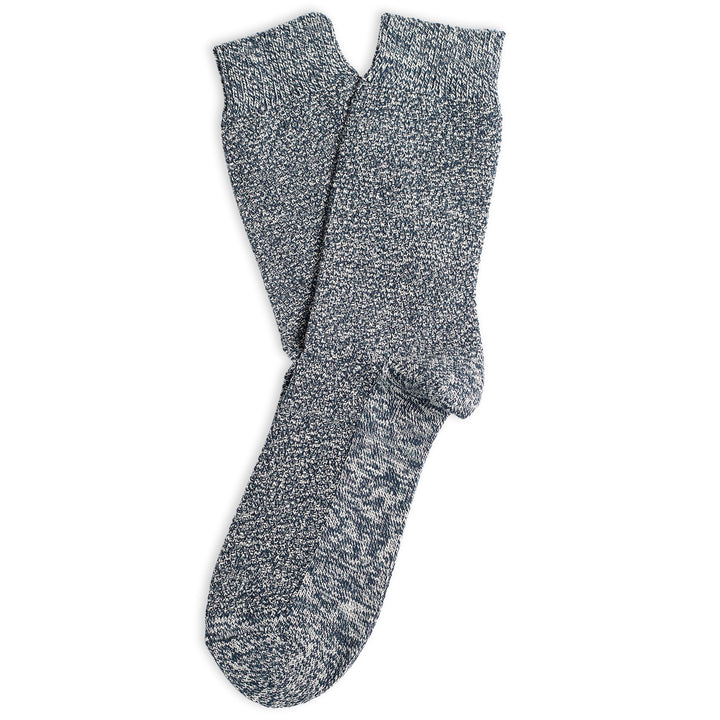 Relax Sailor Knit Supermelange Benzin / Shaded Blue / Off White - Light Grey Melange - Democratique Socks