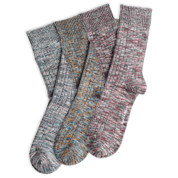 3-pack Relax Heavy Rib Supermelange Gold/Pink/Bordeaux