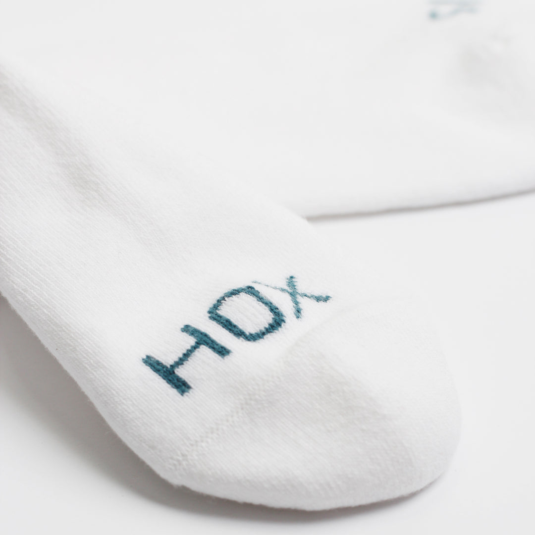 12-pack THE HOXTON X DEMOCRATIQUE SOCKS ATHLETIQUE CLASSIQUE HOX SOX MULTISTRIPE Organic Cotton Clear White / Bluish Green / Red Wine / Soft Green / Palm Springs Blue / Off White - Democratique Socks