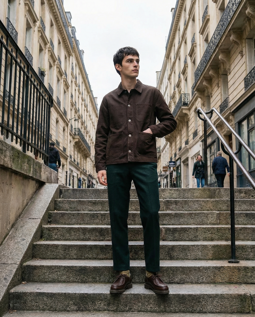 Lot de 6 chaussettes Originals Fine Rib kaki