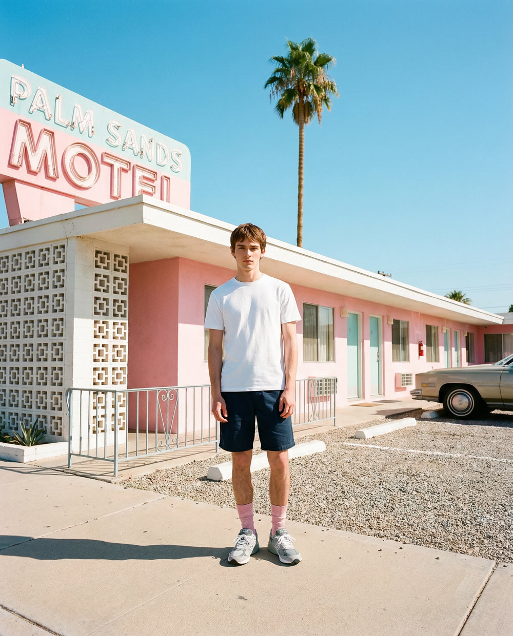 Chaussettes Originals à côtes fines rose pâle