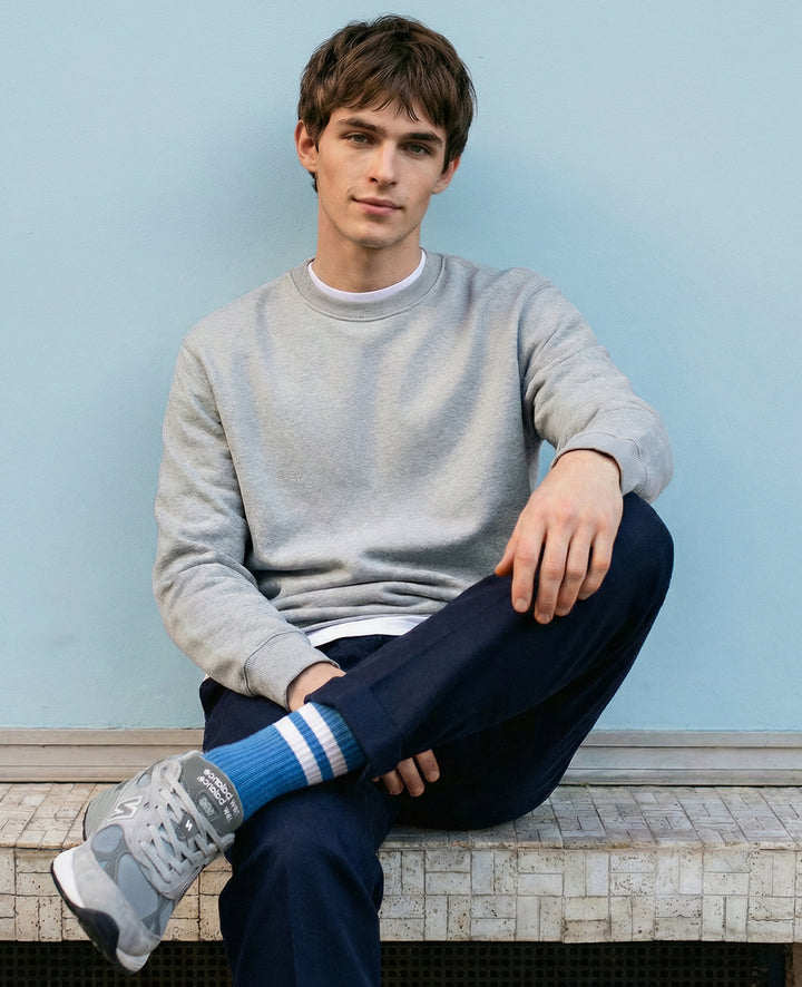 Originals Fine Rib Two Stripes Blue Eyes / Clear White