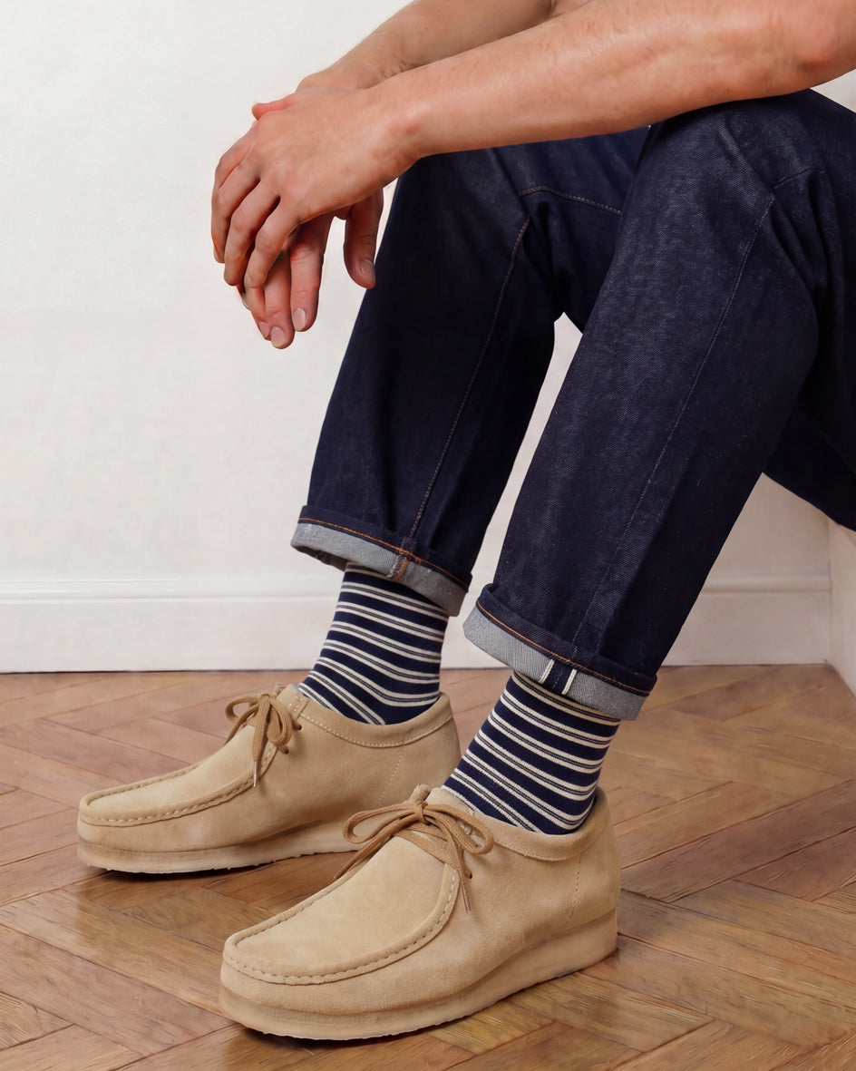 Originals Ultralight Power Stripes Organic Cotton Navy / Off White