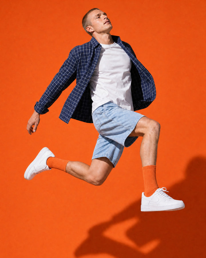 Originals Fine Rib Socks Orange