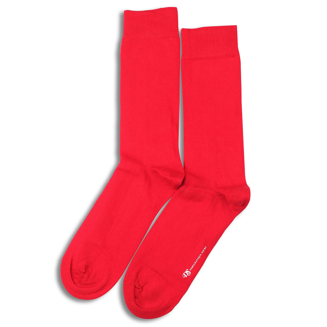 Originals Solid Color Socks Spring Red - Democratique Socks