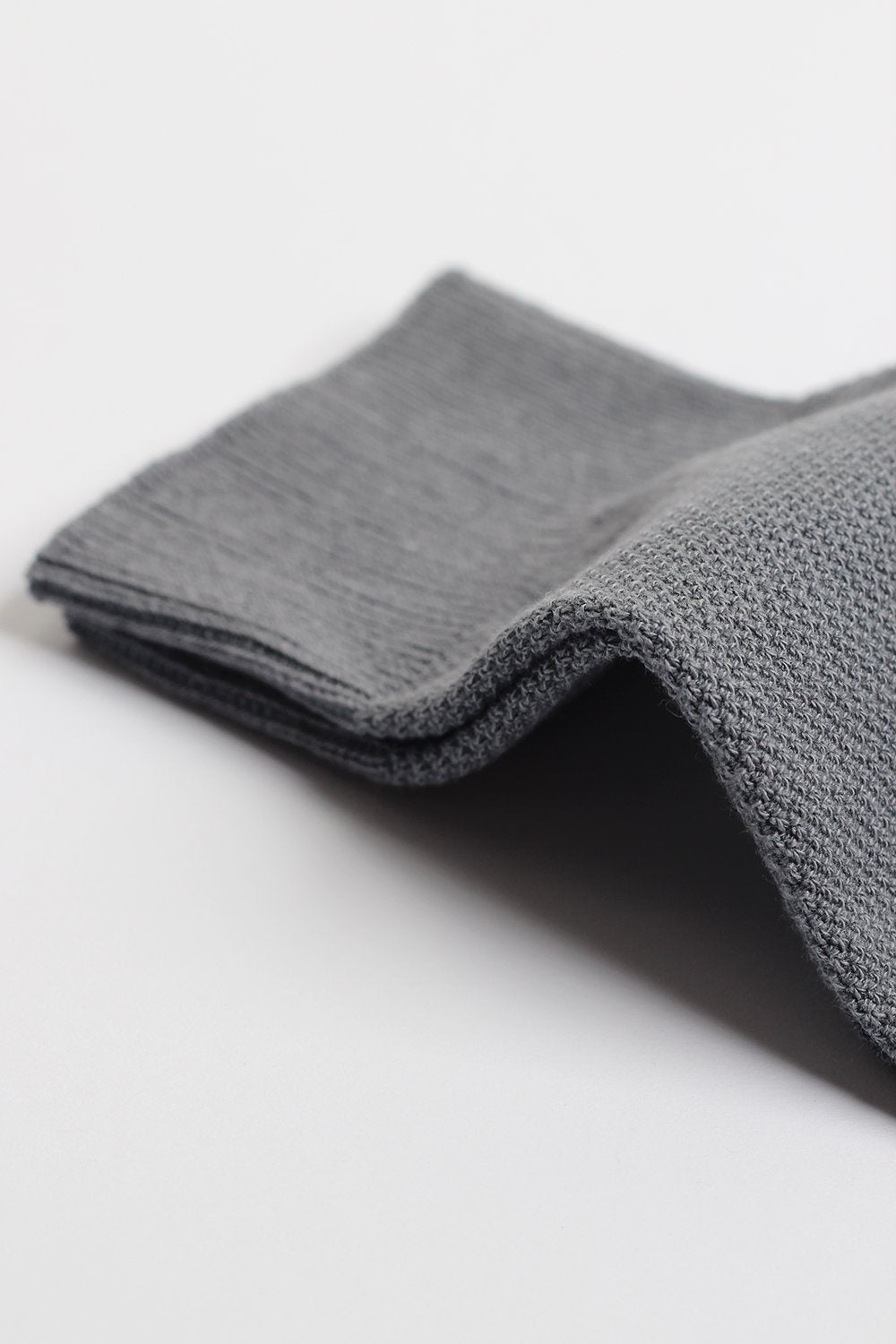 Originals Champagne Pique Organic Cotton Hard Grey - Democratique Socks