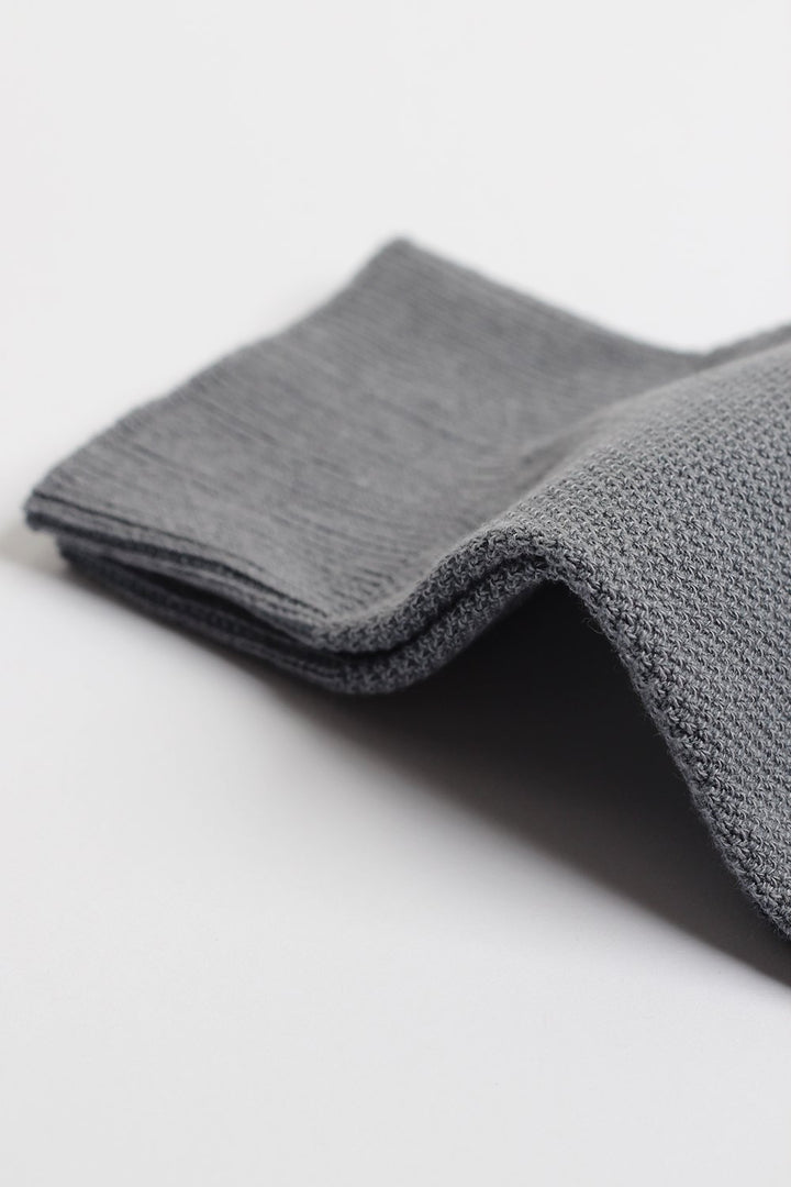 Originals Champagne Pique Organic Cotton Hard Grey - Democratique Socks