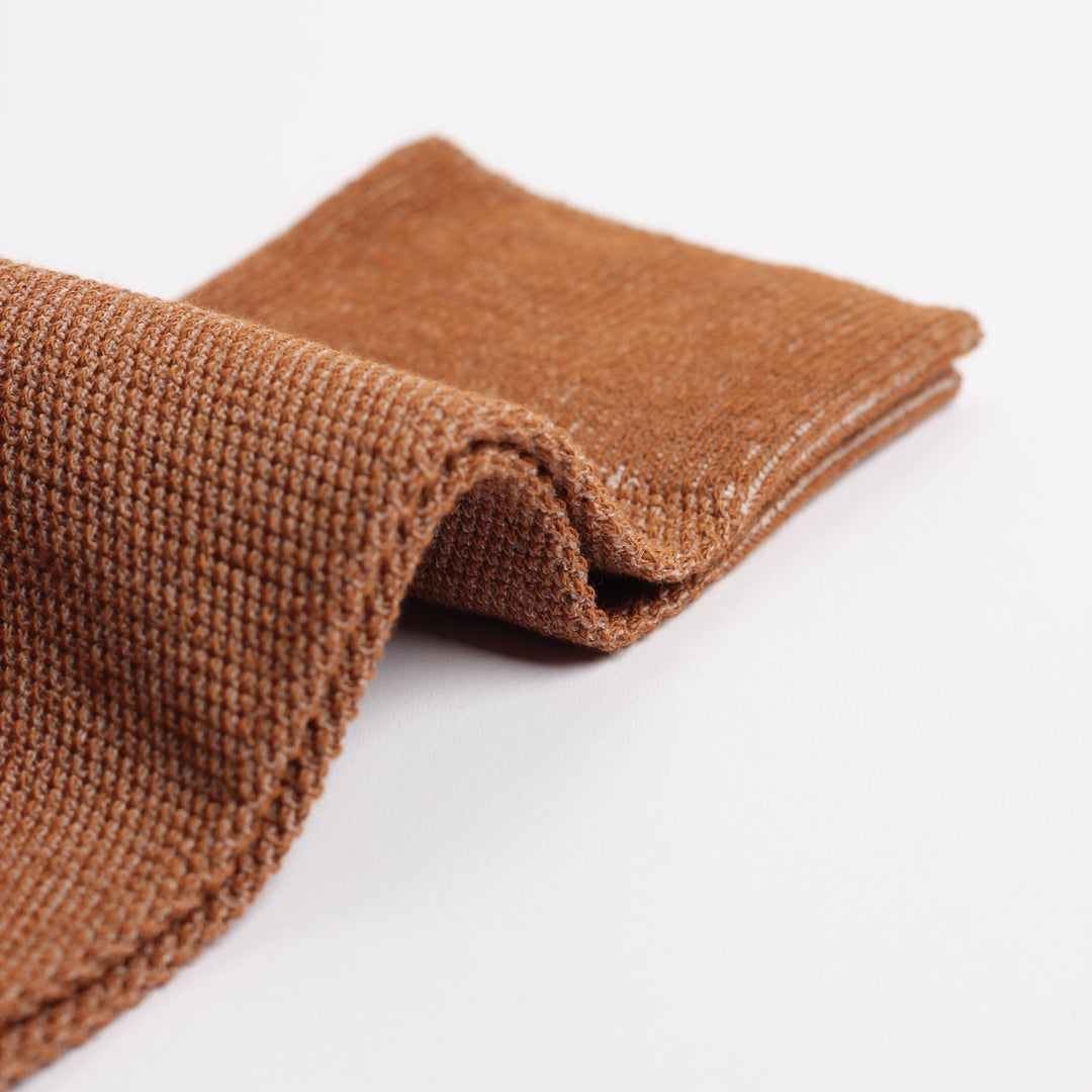 Originals Champagne Pique Socks Hot Nutshell Brown - Democratique Socks