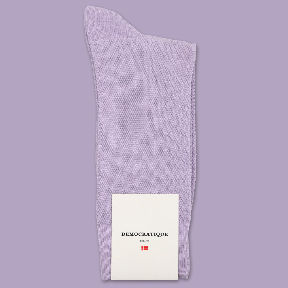 Democratique Socks Originals Champagne Pique Light Purple - Democratique Socks