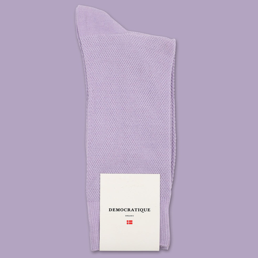 Democratique Socks Originals Champagne Pique Light Purple - Democratique Socks