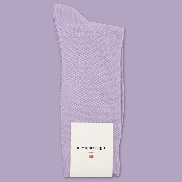 Democratique Socks Originals Champagne Pique Light Purple - Democratique Socks