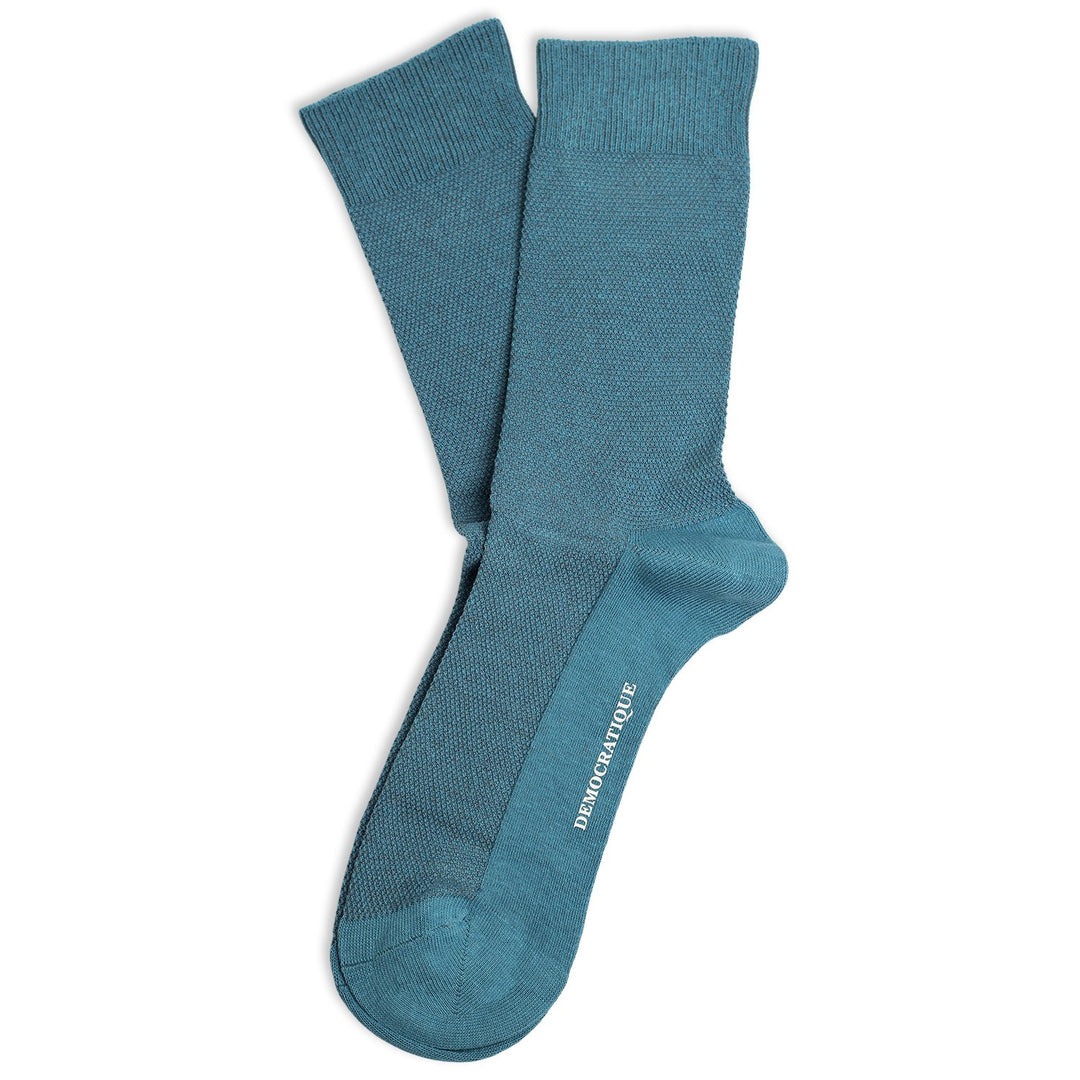 Democratique Socks Originals Champagne Pique Organic Cotton Benzin - Democratique Socks