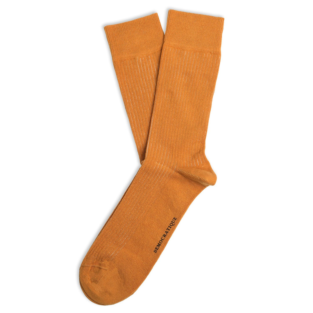 Democratique Socks Originals Fine Rib Honey Orange - Democratique Socks