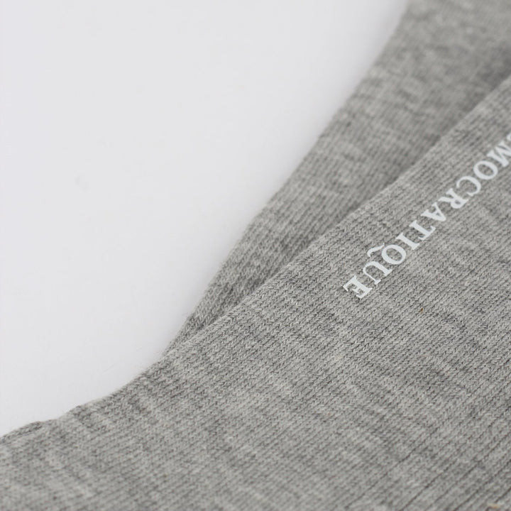 Democratique Socks Originals Fine Rib Light Grey Melange - Democratique Socks