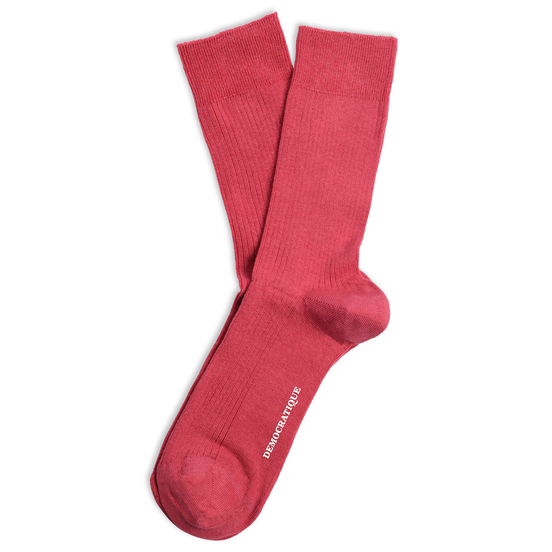 Originals Fine Rib Socks 6-pack Light Rosso - Democratique Socks