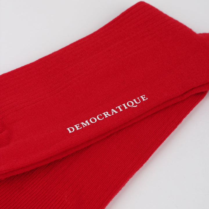 Democratique Socks Originals Fine Rib Mailbox Red - Democratique Socks