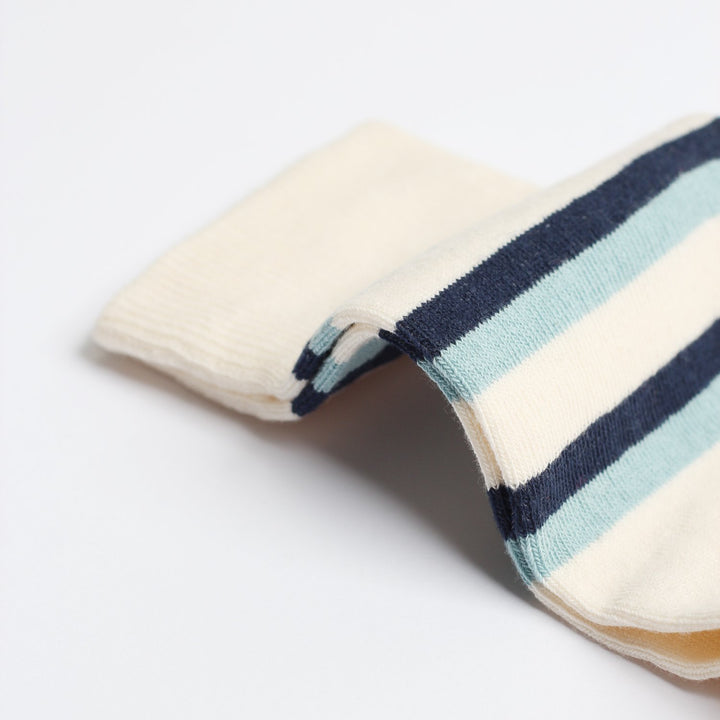 Originals Fine Striped Socks Off White / Navy / Irr - Democratique Socks