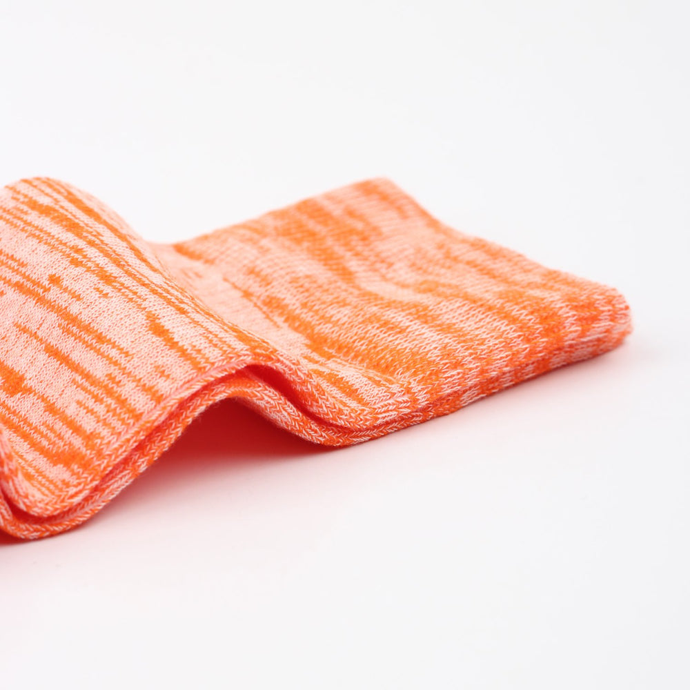 Originals Fine Rib Blur Socks Pumpkin / Off White - Democratique Socks