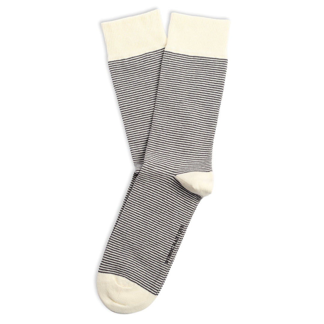 Originals Ultralight Stripes Socks Off White / Charcoal - Democratique Socks