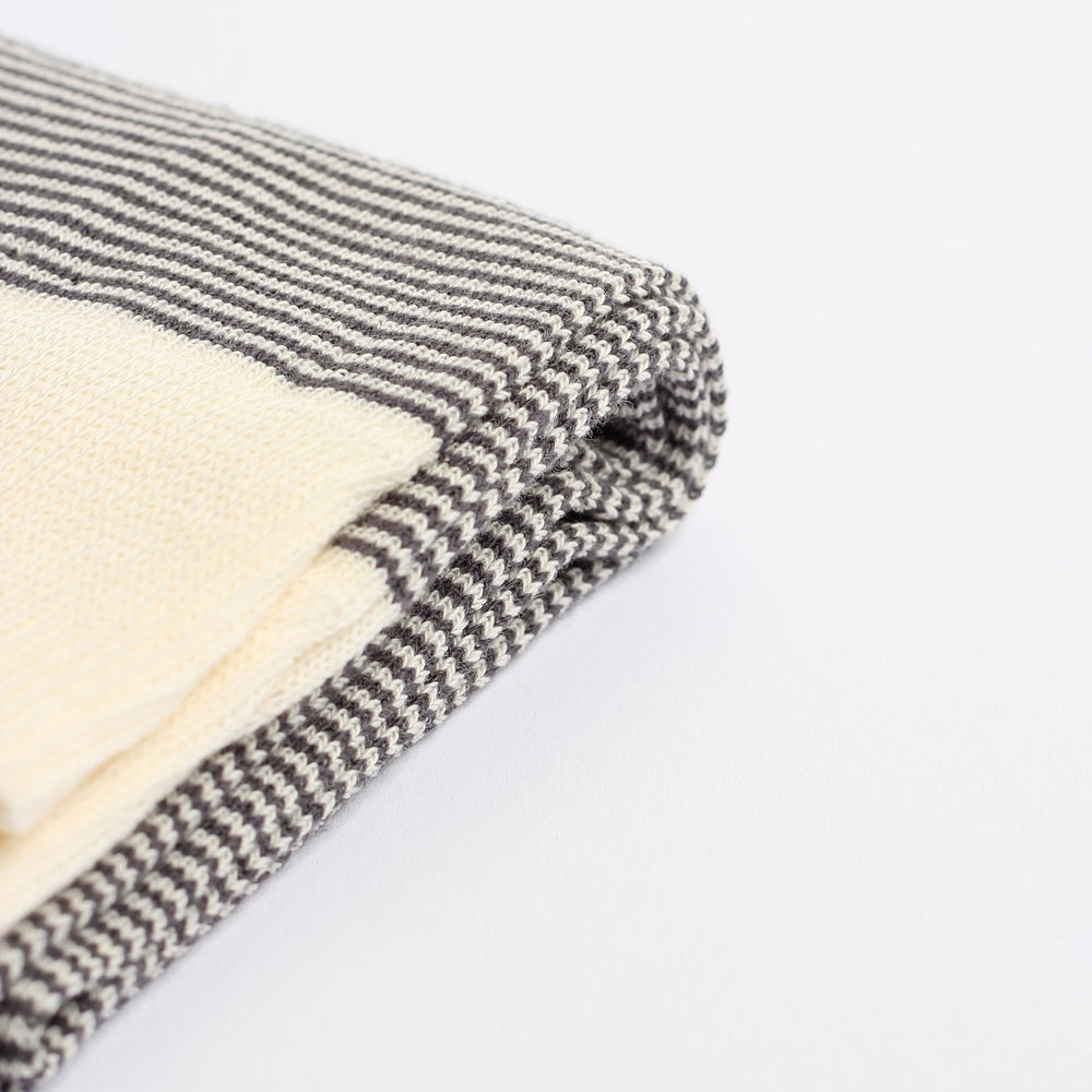 Originals Ultralight Stripes Socks Off White / Charcoal - Democratique Socks