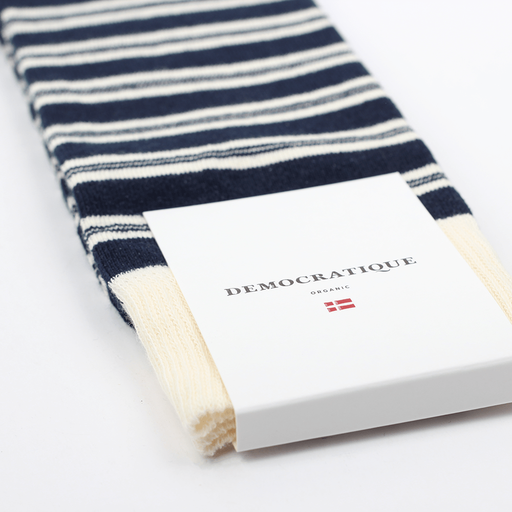 Originals Ultralight Power Stripes Navy / Off White - Democratique Socks