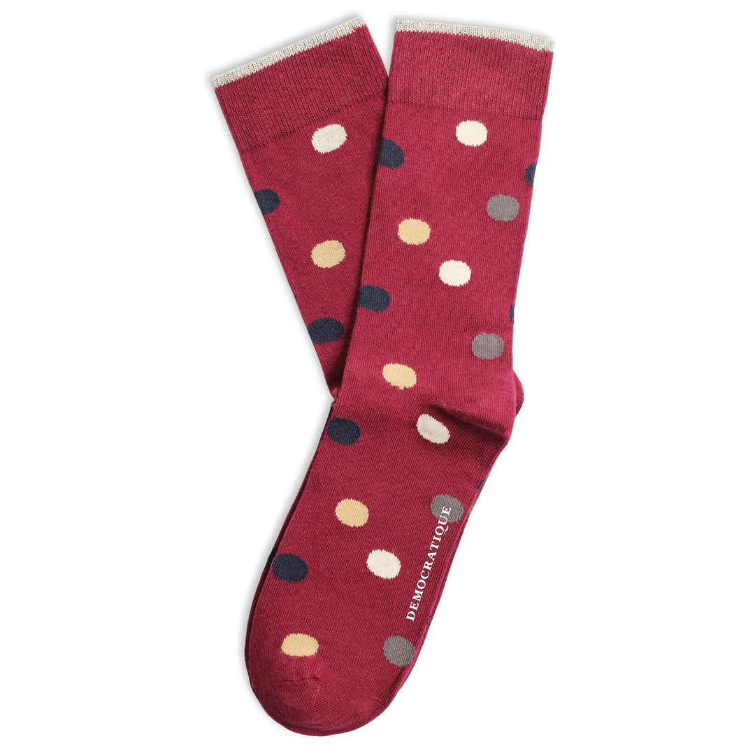 Originals DotCom Socks Red Wine / Casual Sand / Navy / Warm Grey / Off White - Democratique Socks