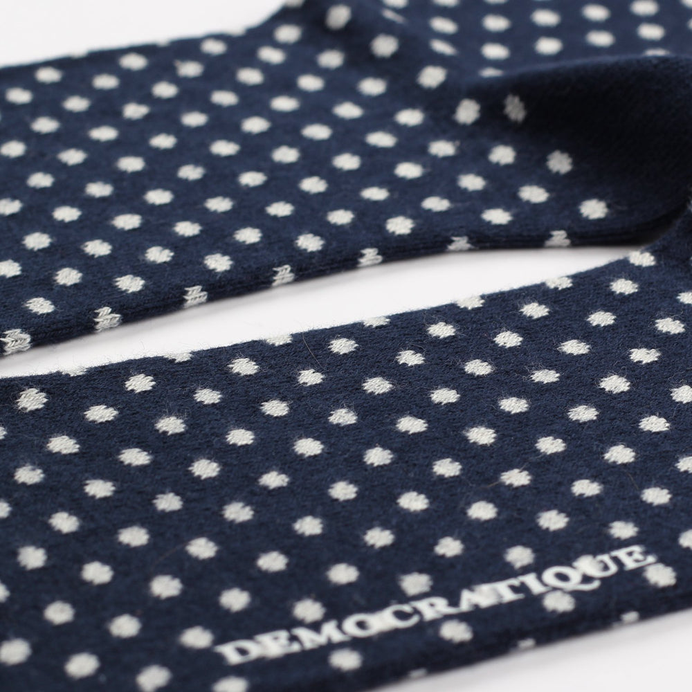 Democratique Socks Originals Polkadot Navy / Broken White - Democratique Socks