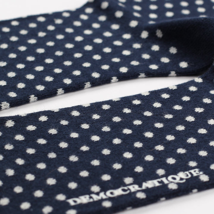 Democratique Socks Originals Polkadot Navy / Broken White - Democratique Socks