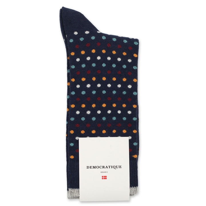 Democratique Socks Originals Polkadot Navy / Red Wine / Irr / Soft Orange / Off White - Democratique Socks