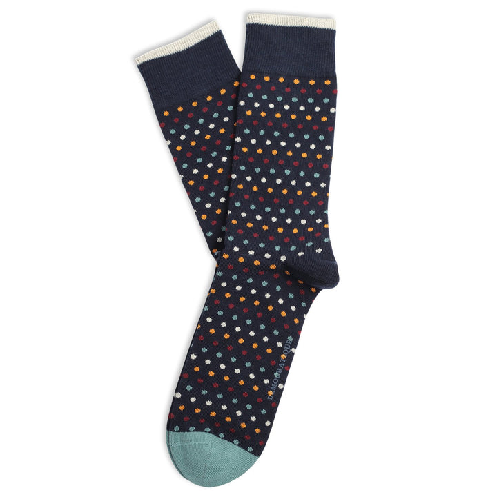 Originals Polkadot Socks Navy / Red Wine / Irr / Soft Orange / Off White - Democratique Socks