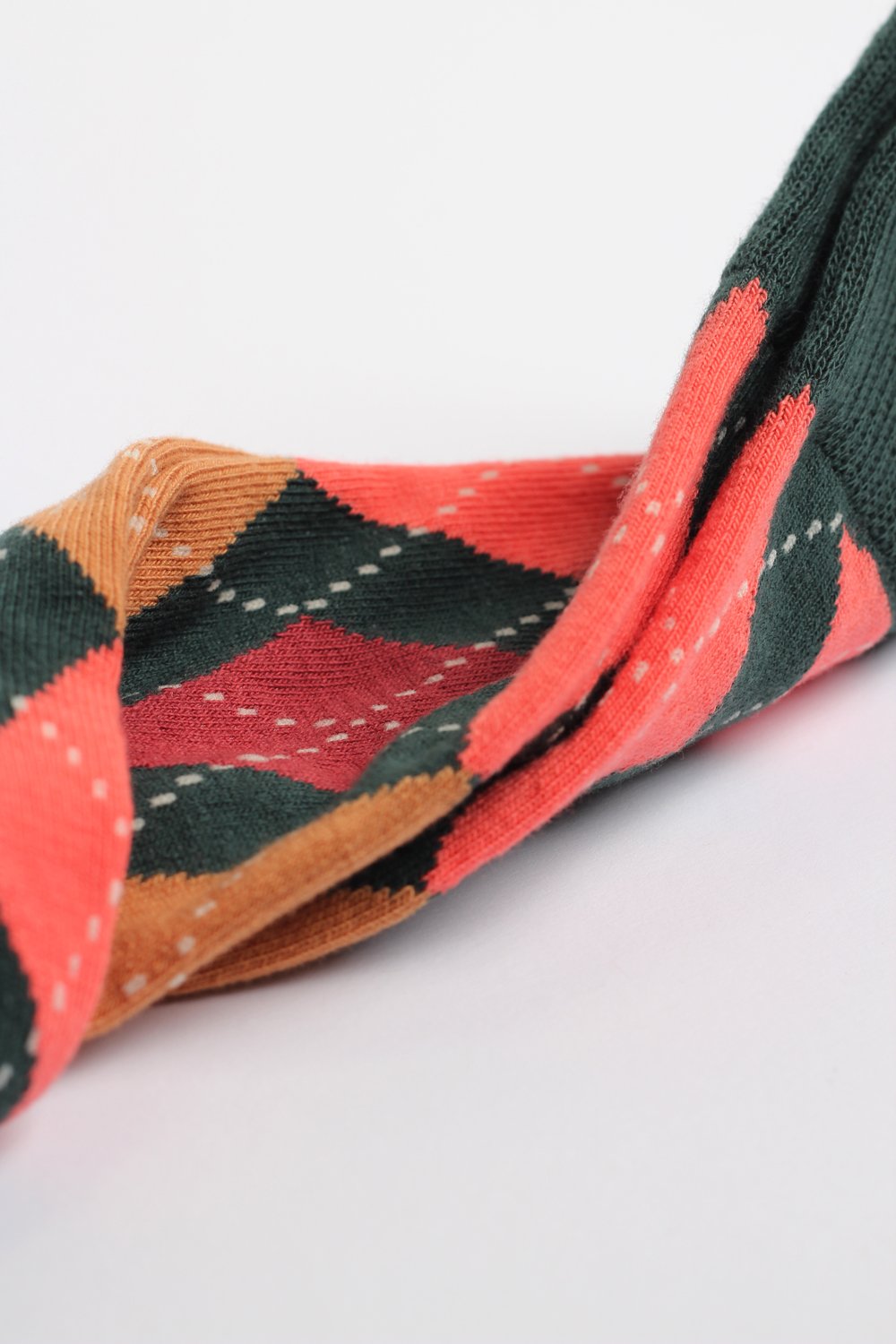 Originals Ourgyle Organic Cotton Forrest Green / Folehaven Apricot / Dyrehaven Rust / Watermelon / Off White - Democratique Socks