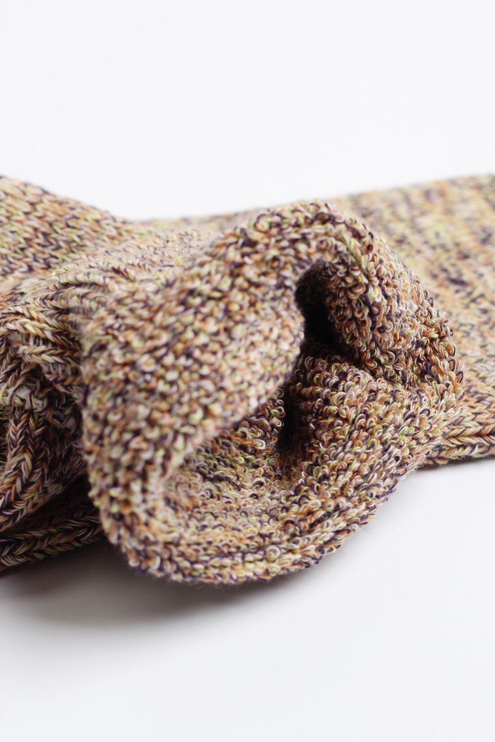 Relax Full Terry Supermelange Khaki / Rude Green / Gribskov Plum / Cold Blossom / Folehaven Apricot - Democratique Socks