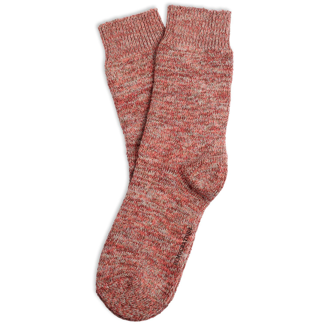 Relax Full Terry Supermelange Trørød Grey / Dyrehaven Rust / Khaki / Hot Chocolate / Folehaven Apricot - Democratique Socks