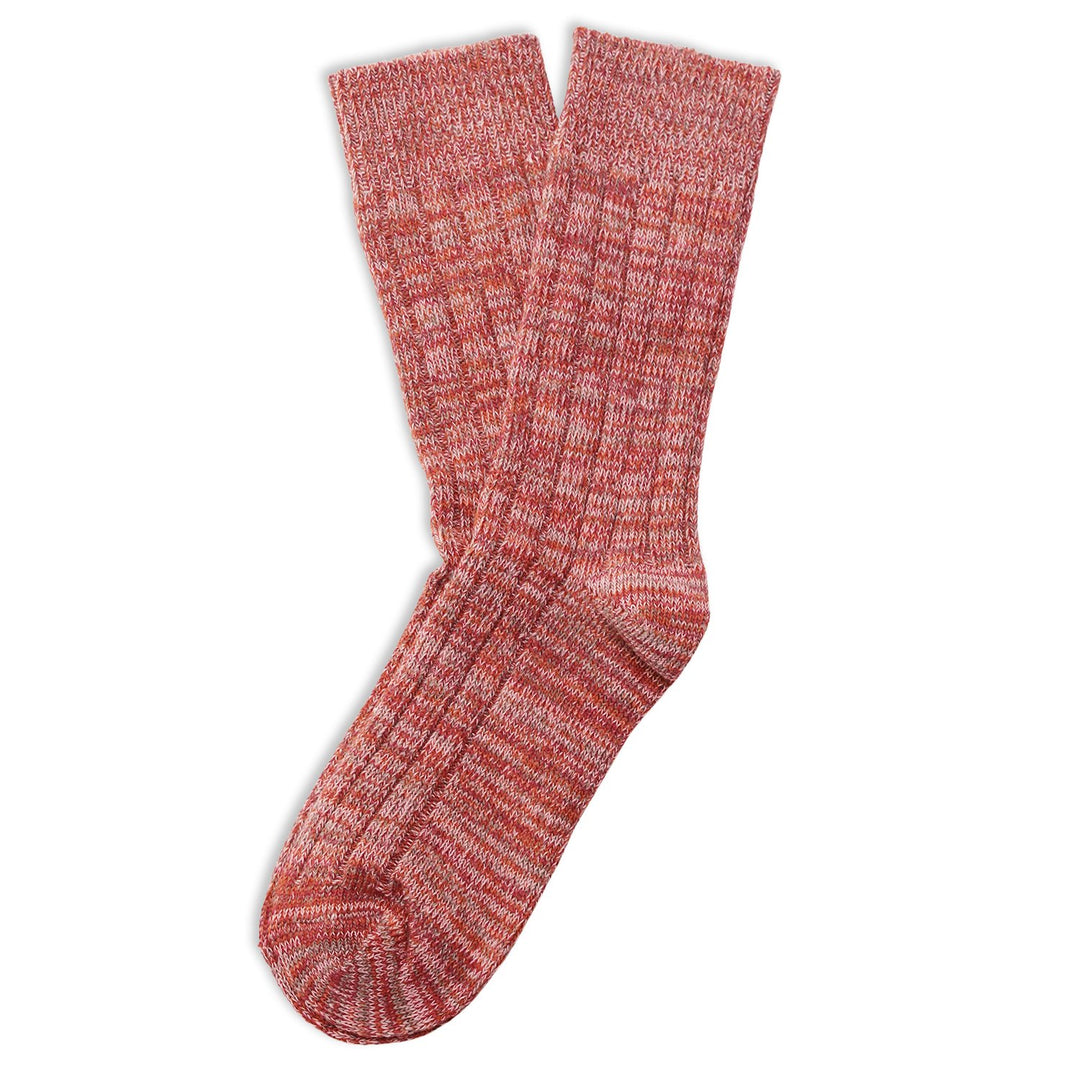 Relax Heavy Rib Supermelange Army / Red Wine / Pale Skin / Burnt Rust - Democratique Socks