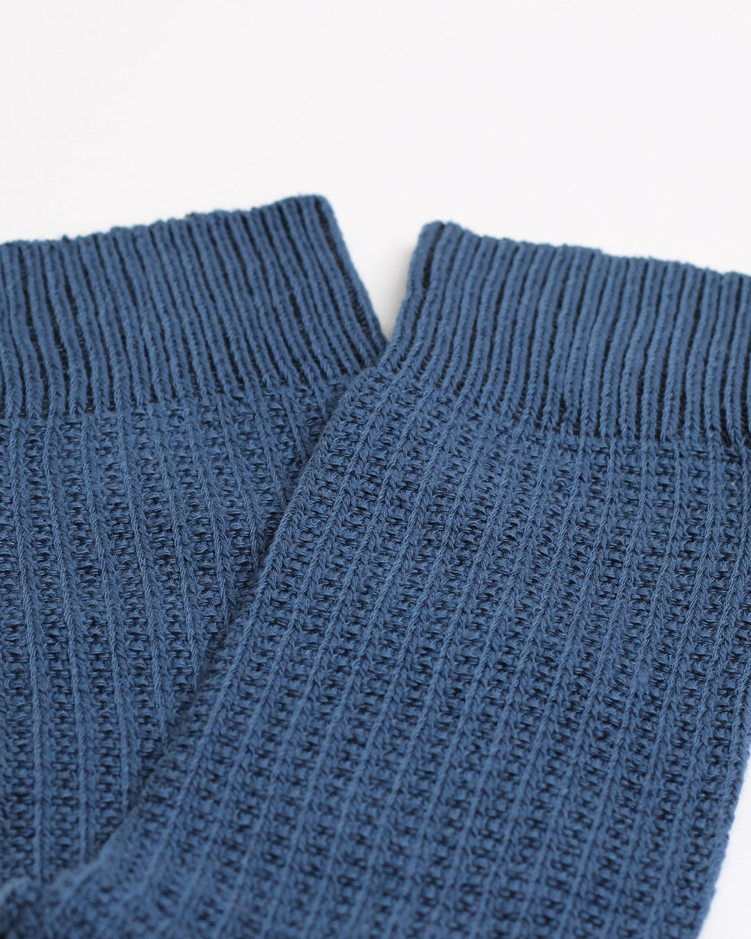 Democratique Socks Relax Waffle Knit Supermelange Dark Ocean Blue - Democratique Socks