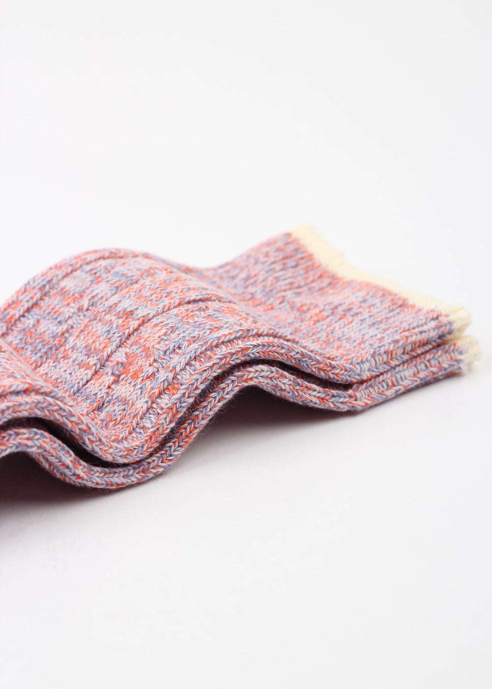 Relax Fisher Knit Supermelange Socks Off White / Cold Blossom / Pumpkin / Hot Nutshell - Democratique Socks